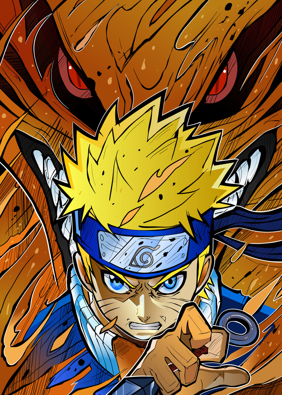 Naruto character anime artwork - original image for QART QR code generation example
